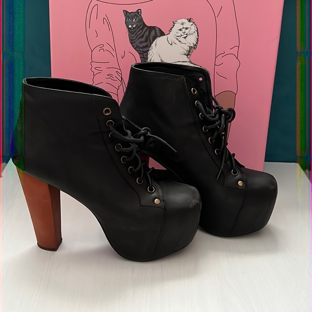 Jeffery Campbell Lita Black distressed 6